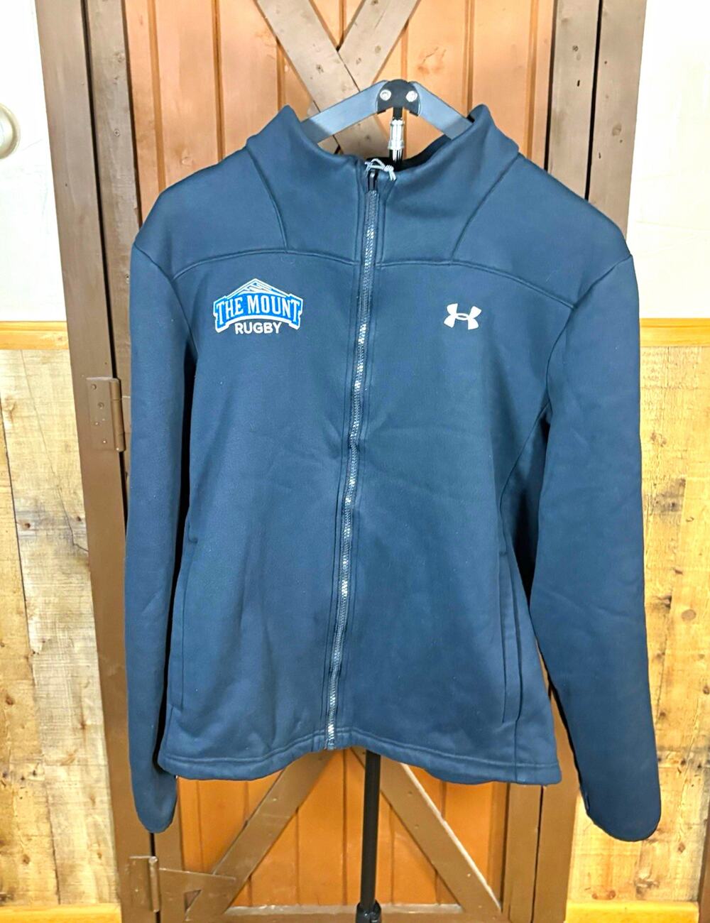 Under Armour The Mount Rugby Full-Zip Fleece Jacket Stand-Up Collar L
